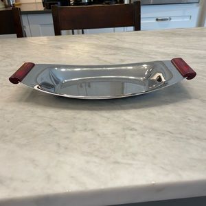 Vintage Mid Century Stainless Steel Serving Tray